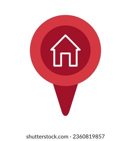 pin icon location home marker isolated vector