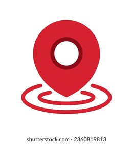 pin icon location label isolated vector