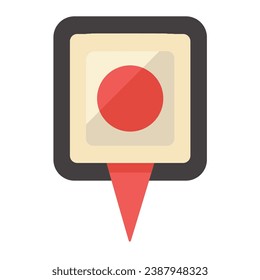 pin icon location label isolated vector