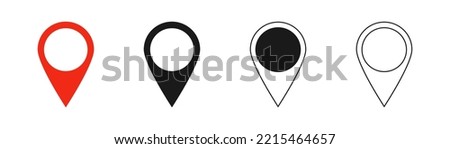 Pin icon. Location icon. Map pointer icon