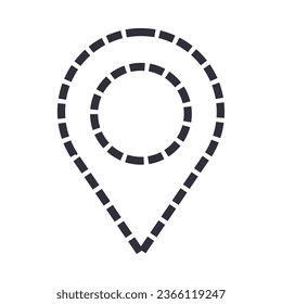 pin icon location and navigation isolated vector