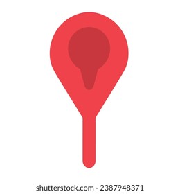 posición del icono del pin en el diseño del fondo blanco