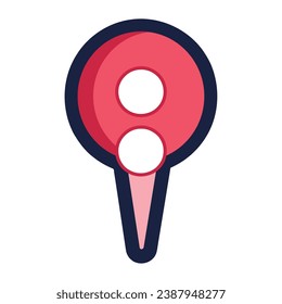 ilustración de mapa de búsqueda de ubicación de icono