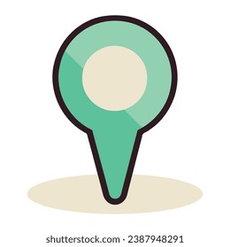 pin icon location searching isolated vector layout