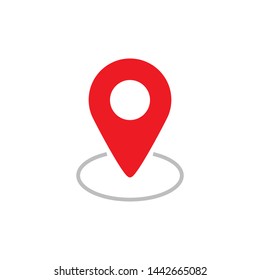 Pin icon. Location sign Isolated on white background. Navigation map, gps - vector