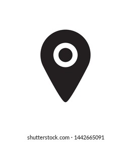 Pin icon. Location sign Isolated on white background. Navigation map, gps - vector