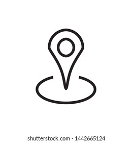 Pin icon. Location sign Isolated on white background. Navigation map, gps - vector