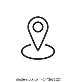 Pin icon. Location sign Isolated on white background. Navigation map, gps - vector