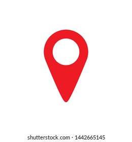 Pin icon. Location sign Isolated on white background. Navigation map, gps - vector