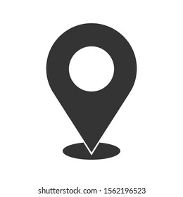 Pin icon location sign icon vector illustration isolated on white background