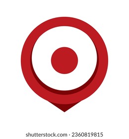 pin icon location target isolated vector