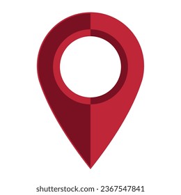 pin icon location trip isolated vector