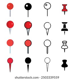 Pin-Symbol und Standortsymbol-Vektor