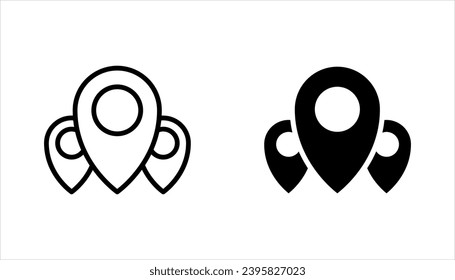 Pin icon. Location icon vector. destination icon. map pin, vector illustration on white background