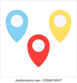 Icono de pin. Vector de icono de ubicación. icono de destino. pin de mapa, ilustración vectorial en fondo blanco