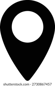 Ícone do pino, vetor de localização. sinal de destino, símbolo do mapa