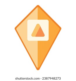 pin icon location yellow design illustration