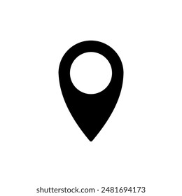 Diseño de logotipo de icono de alfiler. símbolo y signo de Locación. ícono de destino. pin de mapa