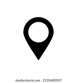 Diseño de logotipo de icono de pin. Icono de Locación y símbolo. Icono de destino. Pin de mapa