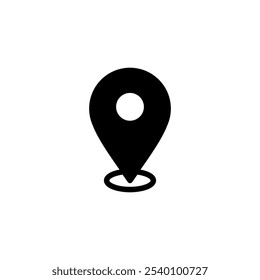 Design do logotipo do ícone do pino. Sinal e símbolo de localização. ícone de destino. pin do mapa