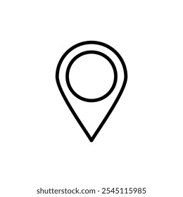 Pin icon logo design. Location sign and symbol. destination icon. map pin