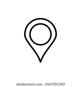 Design do logotipo do ícone do pino. Sinal e símbolo de localização. ícone de destino. pin do mapa