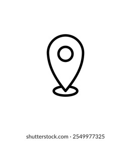 Pin icon logo design. Location sign and symbol. destination icon. map pin