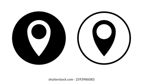 Pin icon logo design. Location sign and symbol. destination icon. map pin