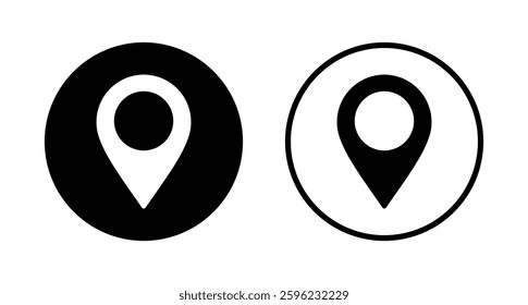 Pin icon logo design. Location sign and symbol. destination icon. map pin