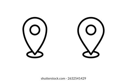 Pin icon logo design. Location sign and symbol. destination icon. map pin