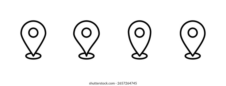 Pin icon logo design. Location sign and symbol. destination icon. map pin