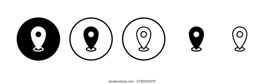 Pin icon logo design. Location sign and symbol. destination icon. map pin