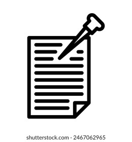 pin icon or logo illustration outline black style