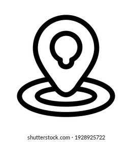 pin icon or logo isolated sign symbol vector illustration - high quality black style vector icons

