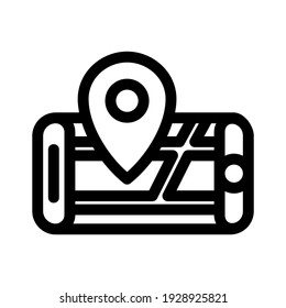 pin icon or logo isolated sign symbol vector illustration - high quality black style vector icons
