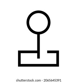 pin icon or logo isolated sign symbol vector illustration - high quality black style vector icons