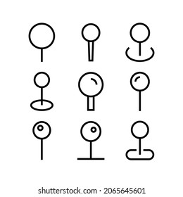 pin icon or logo isolated sign symbol vector illustration - Collection of high quality black style vector icons