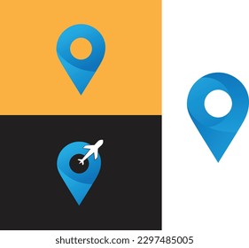 Logotipo de ubicación del logotipo del icono de anclaje