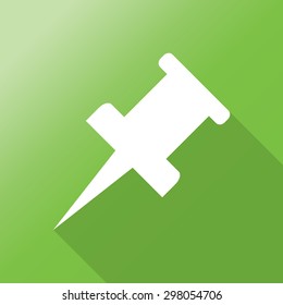 pin icon with long shadow.