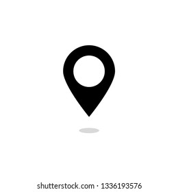 pin icon, map pointer isolated vector