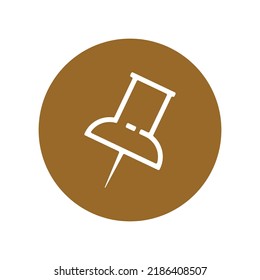 Pin icon for notice symbol with vector format.