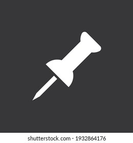Pin icon on grey background