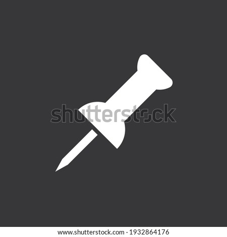 Pin icon on grey background