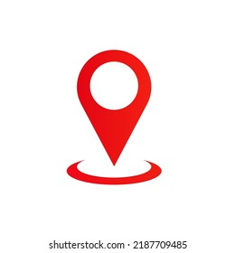 Pin the icon on the map. Vector illustration