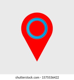 pin icon on the map with a white background