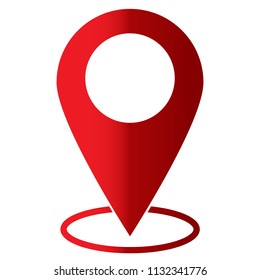 pin icon on white background. flat style. map sign. location for your web site design, logo, app, UI. map pointer symbol. navigation icon.