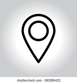 pin icon on white background