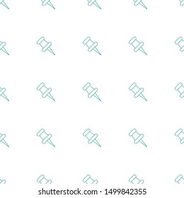 pin icon pattern seamless white background. Editable line pin icon. pin icon pattern for web and mobile.
