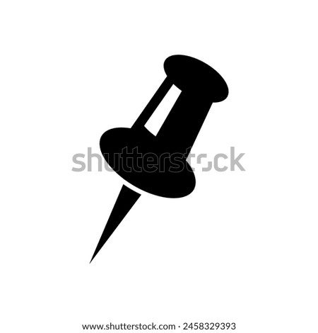 Pin icon. Pinned, attach, flat, vector icon.
