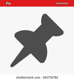 Pin Icon. Professional, pixel perfect icons optimized for both large and small resolutions. EPS 8 format.